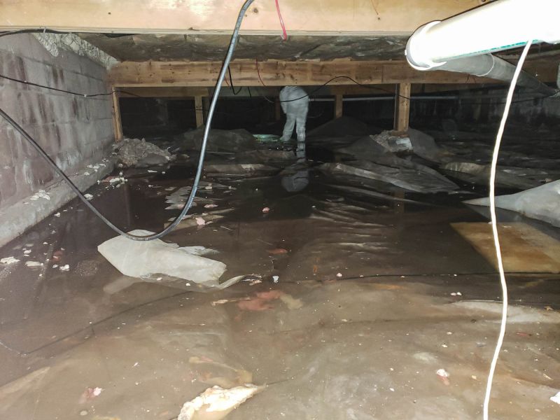 Clean and Sealed Crawlspace Floor